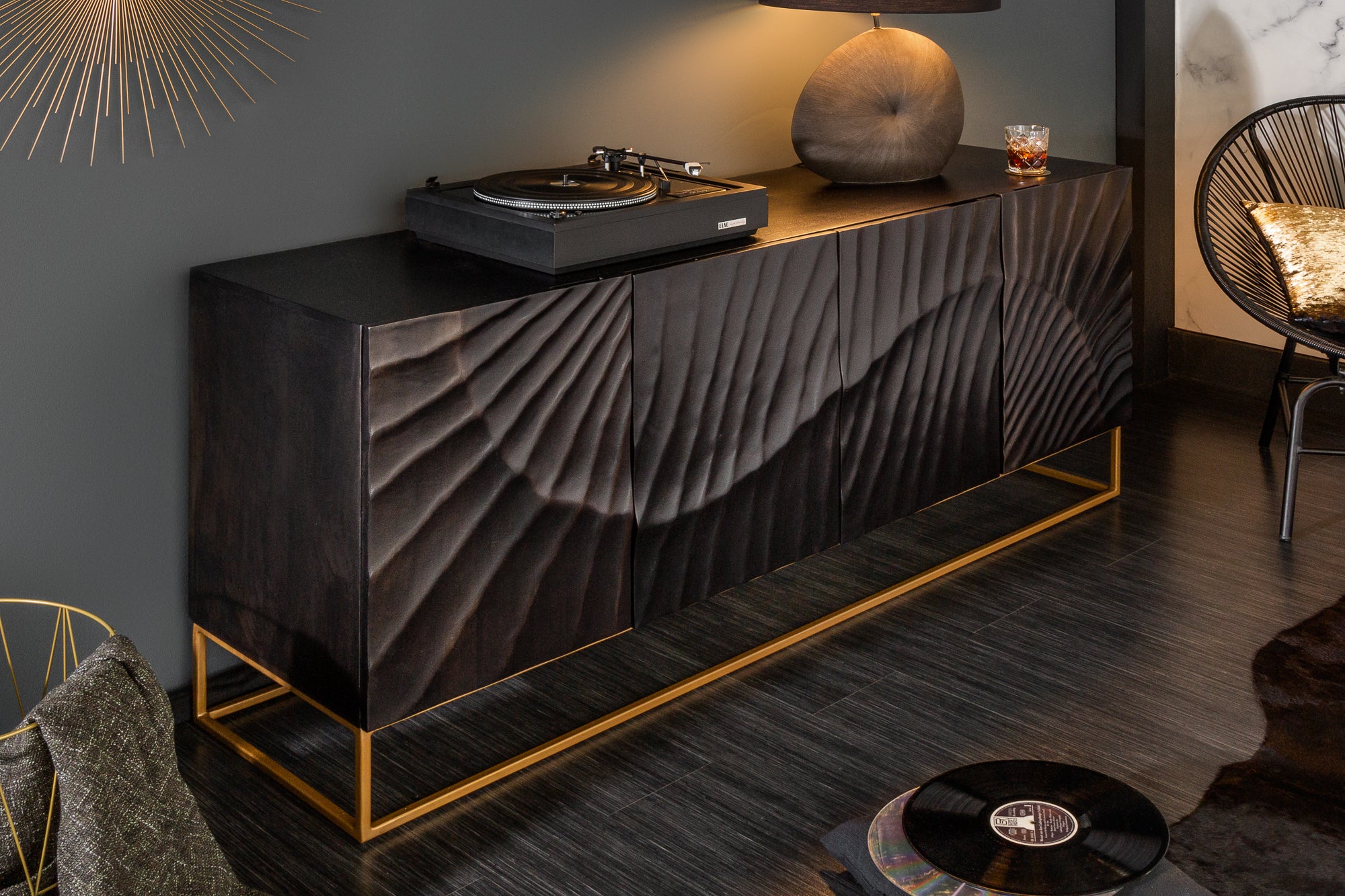 Black living room shop sideboard