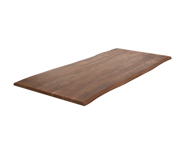 Dining Table Olympus Live Edge Acacia Wood Brown Spider Frame Black 200cm 35mm