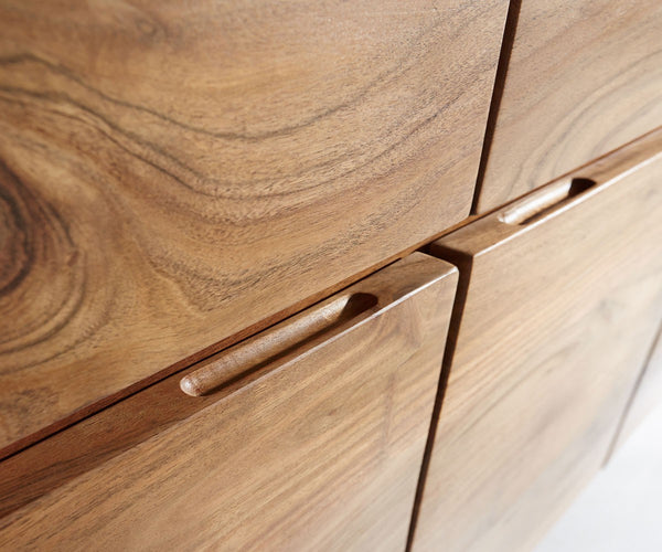 Sideboard Olympus Classic Live-Edge 147cm Acacia Wood Natural 3 Doors 3 Drawers