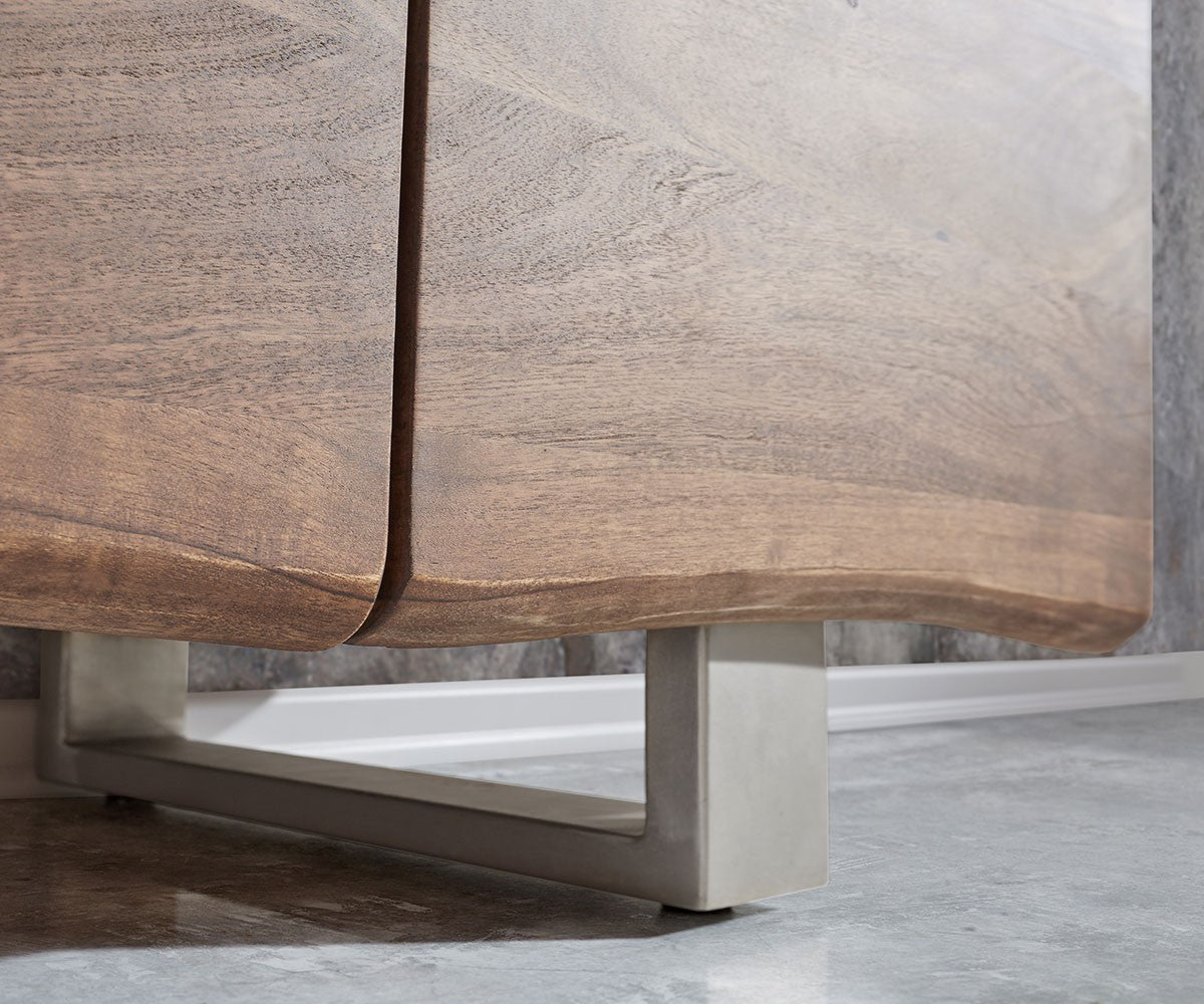 Sideboard Olympus Live-Edge 147-172 cm 3 Doors Acacia Wood Brown