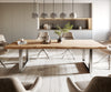 Dining Table Olympus Live Edge 260cm Acacia Wood Natural Square Frame Steel 55mm Top