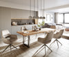 Dining Table Olympus Live Edge 260cm Acacia Wood Natural Square Frame Steel 55mm Top