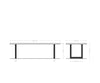 Dining Table Olympus Live Edge 260cm Acacia Wood Natural Square Frame Steel 55mm Top