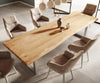 Dining Table Olympus Live Edge 300cm Acacia Wood Natural Square Frame Steel 55mm Top
