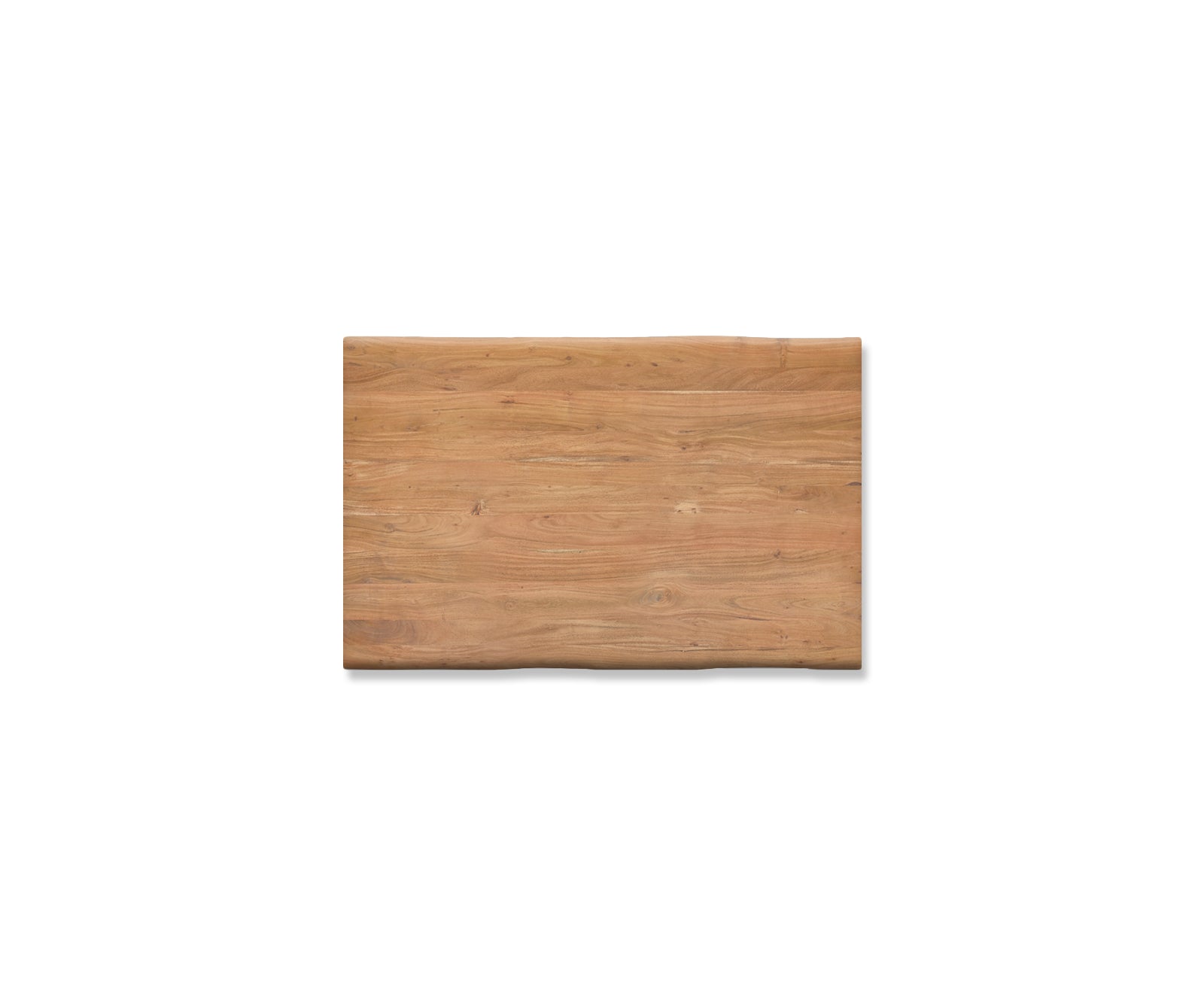 Dining Table Olympus Live Edge 140cm Acacia Wood Natural Slanted Frame Black 55mm Top