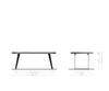 Dining Table Olympus Live Edge 200cm Acacia Wood Natural Slanted Frame Black 55mm Top