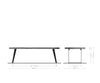 Dining Table Olympus Live Edge 260cm Acacia Wood Natural Slanted Frame Black 55mm Top