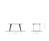 Dining Table Olympus Live Edge 140cm Acacia Wood Natural Slanted Frame Black 35mm Top