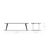 Dining Table Olympus Live Edge 260cm Acacia Wood Natural Slanted Frame Black 35mm Top