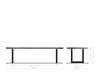 Dining Table Olympus Live Edge 300cm Acacia Wood Brown Square Frame Steel 55mm Top