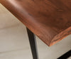 Dining Table Olympus Live Edge 300cm Acacia Wood Brown Slanted Frame Black 55mm Top