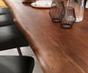 Dining Table Olympus Live Edge 300cm Acacia Wood Brown Slanted Frame Black 55mm Top