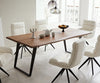 Dining Table Olympus Live-Edge 200x100cm Acacia Wood Brown Slanted Frame Black