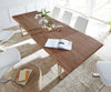 Dining Table Olympus Live Edge Acacia Wood Brown Square Frame Slim Steel 140-300cm