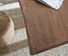 Dining Table Olympus Live Edge Acacia Wood Brown Square Frame Slim Steel 140-300cm