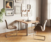 Dining Table Olympus Live Edge 140cm Acacia Wood Natural Square Frame Slim Steel 35mm Top
