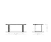 Dining Table Olympus Live Edge 200cm Acacia Wood Natural Square Frame Slim Steel 35mm Top