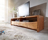 Olympus Live-Edge TV Stand - 145-230 cm acacia wood with natural live edge design.