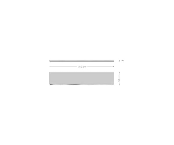 Wall Shelf Olympus Live-Edge 145cm Acacia Wood Natural