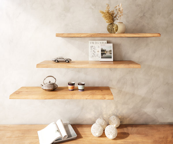 Wall Shelf Olympus Live-Edge 100cm Acacia Wood Natural
