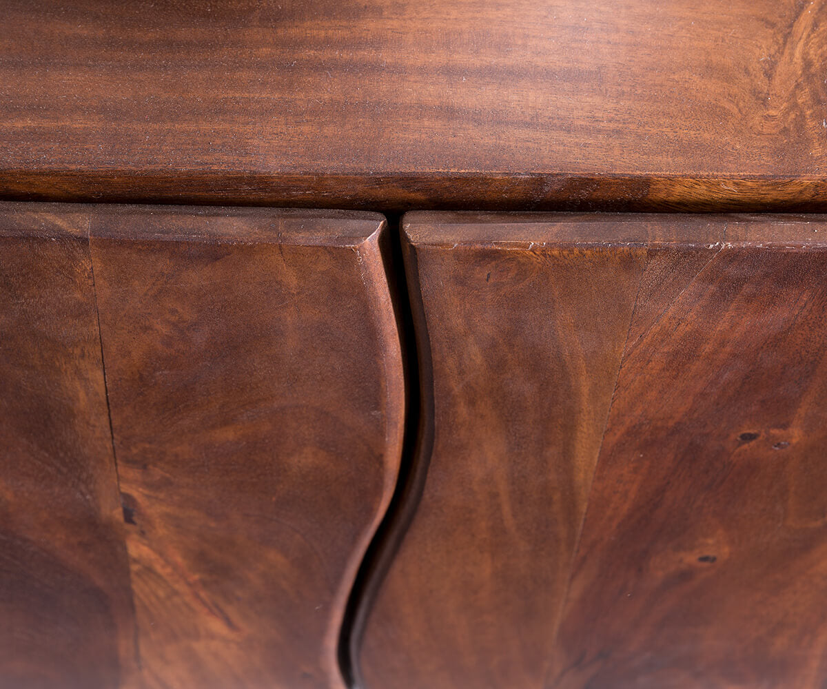 TV Stand Olympus Classic Live-Edge 200cm 2 Compartments Acacia Wood Brown