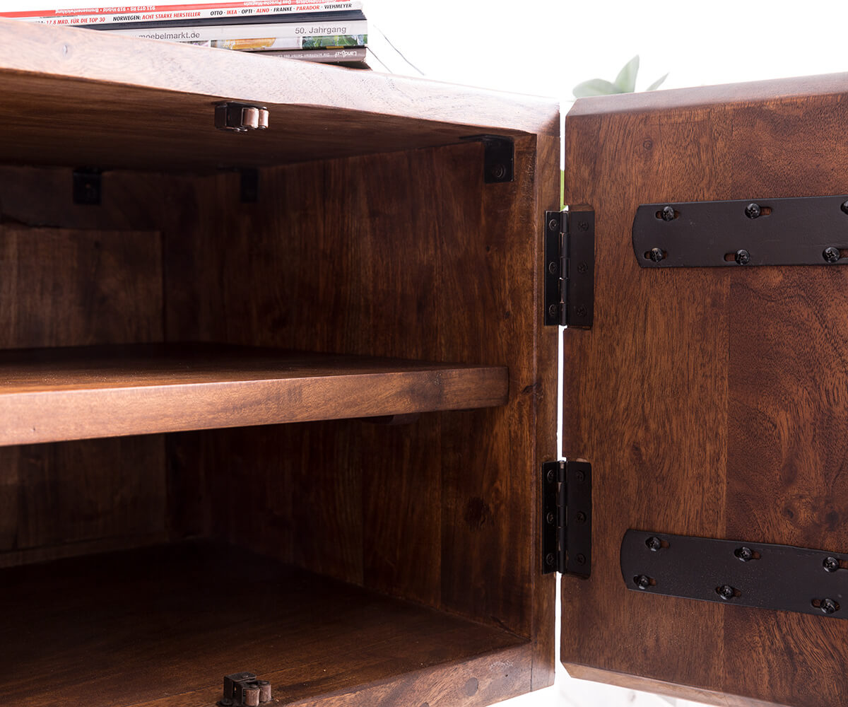 TV Stand Olympus Classic Live-Edge 200cm 2 Compartments Acacia Wood Brown