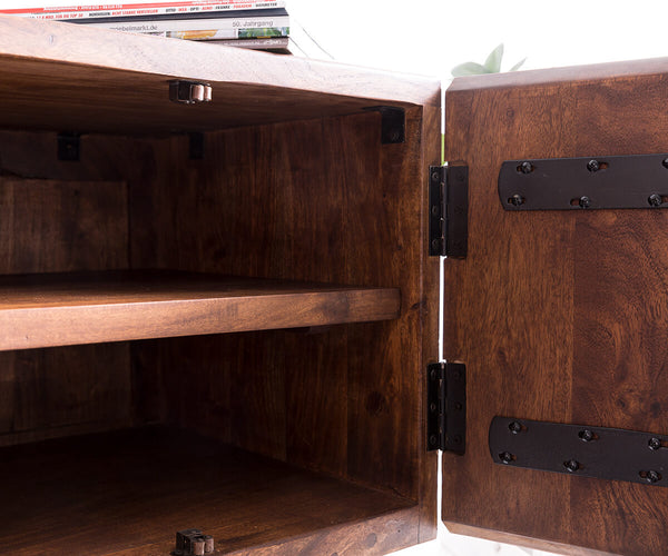 TV Stand Olympus Classic Live-Edge 200cm 2 Compartments Acacia Wood Brown