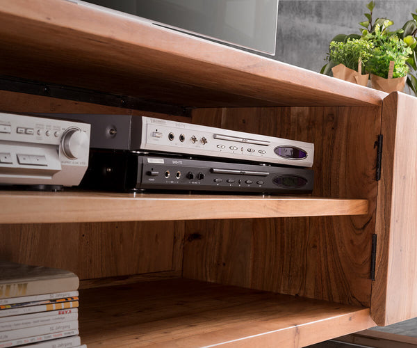 TV Stand Olympus Classic Live-Edge 300cm 2 Compartments Acacia Wood Natural