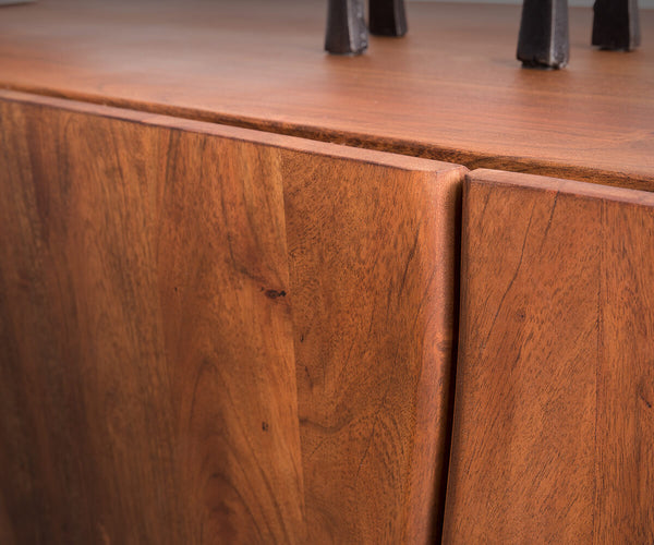 TV Stand Olympus Classic Live-Edge 300cm 2 Compartments Acacia Wood Brown