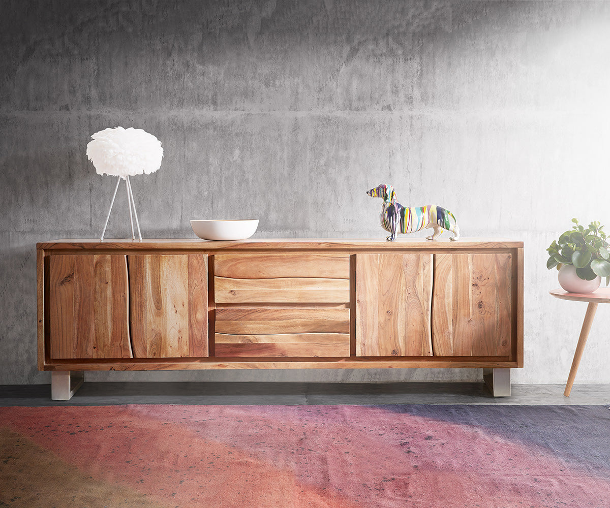TV Stand Olympus Live-Edge 200-300 cm Acacia Wood Natural