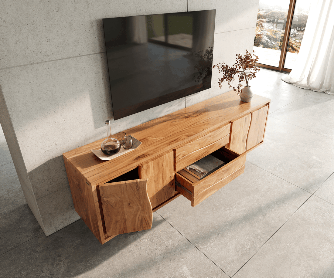 TV Stand Olympus Live-Edge 200cm Acacia Wood Natural