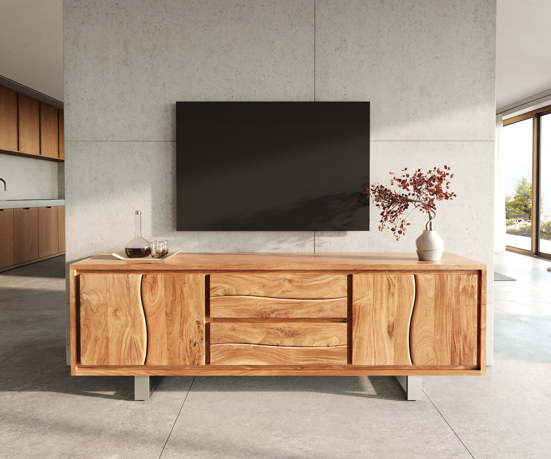 TV Stand Olympus Live-Edge 200cm Acacia Wood Natural