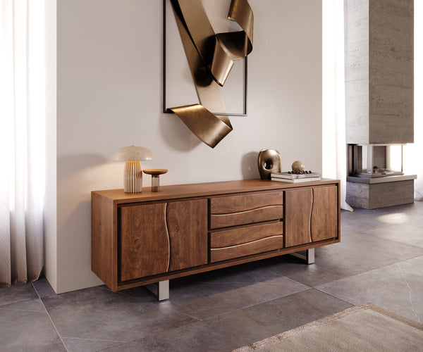 TV Stand Olympus Live-Edge 200cm Acacia Wood Brown