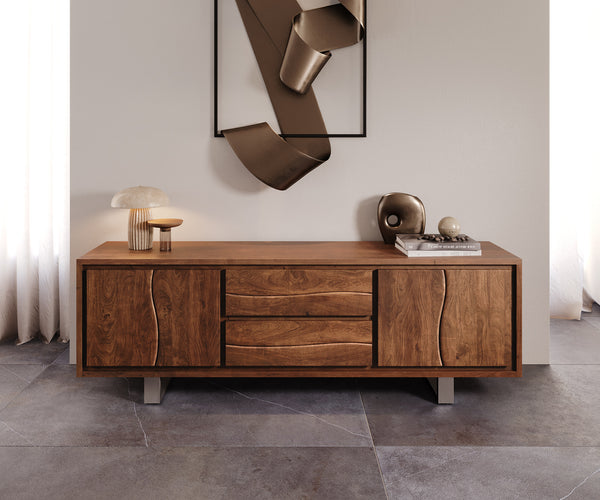 TV Stand Olympus Live-Edge 200cm Acacia Wood Brown