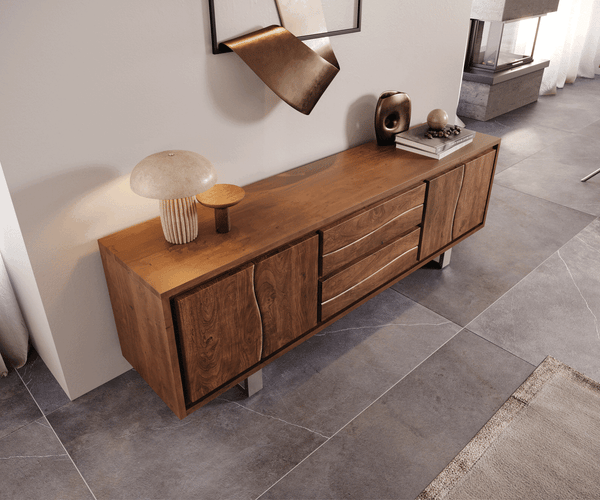 TV Stand Olympus Live-Edge 200cm Acacia Wood Brown