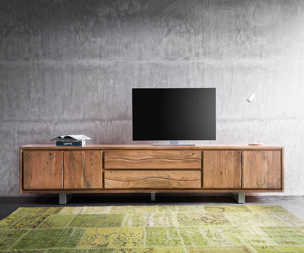 TV Stand Olympus Live-Edge 200-300 cm Acacia Wood Natural