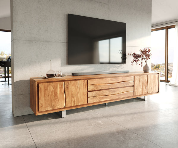 TV Stand Olympus Live-Edge 300cm Acacia Wood Natural