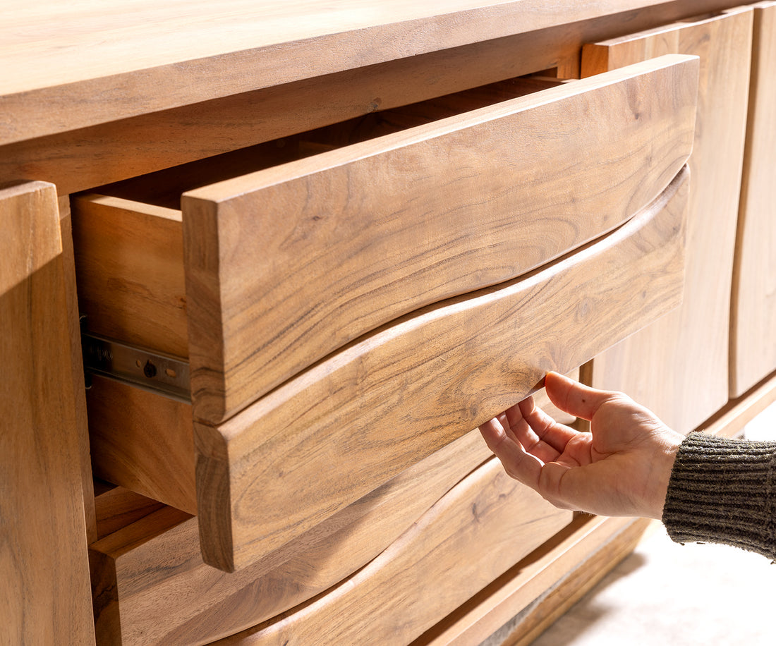 TV Stand Olympus Live-Edge 300cm Acacia Wood Natural
