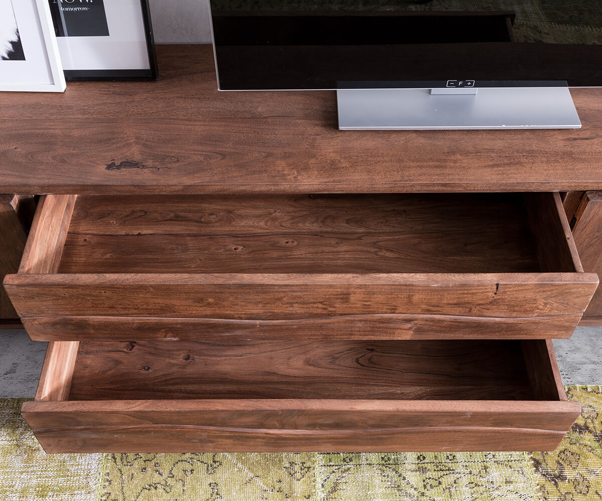 TV Stand Olympus Live-Edge 200-300 cm Acacia Wood Brown
