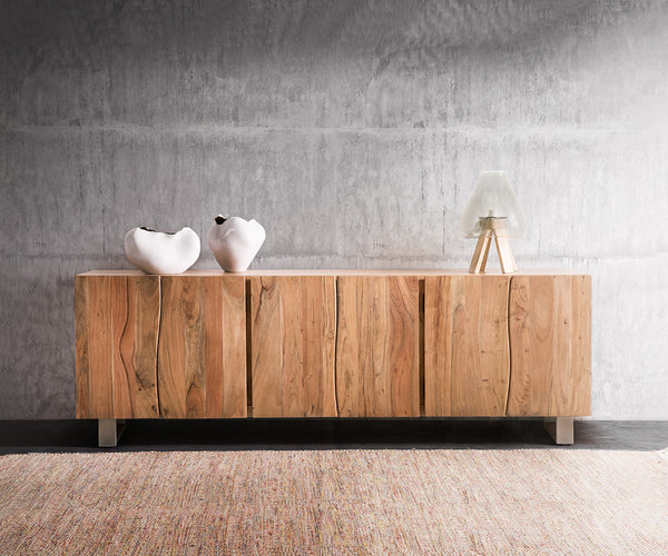 Sideboard Olympus Live-Edge 220cm 6 Doors Acacia Wood Natural