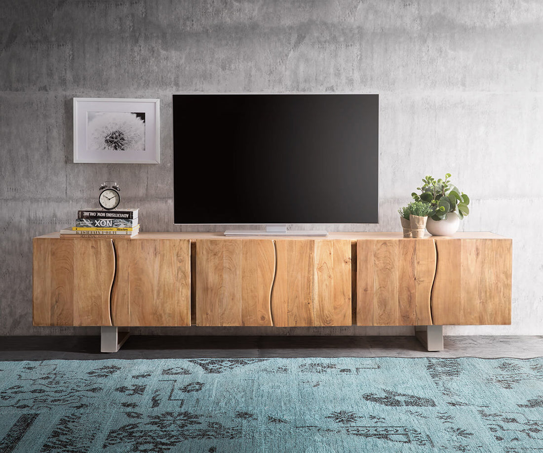 TV Stand Olympus Classic Live-Edge 220cm Acacia Wood Natural