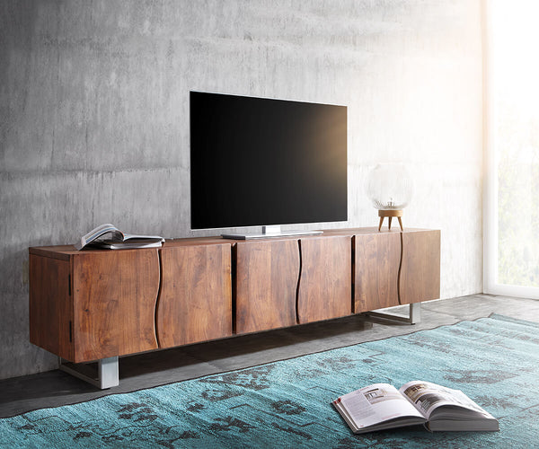 TV Stand Olympus Live-Edge 220 cm Acacia Wood Brown