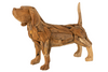 Decorative Sculpture Dog Pieces Teak Wood Natural 70cm