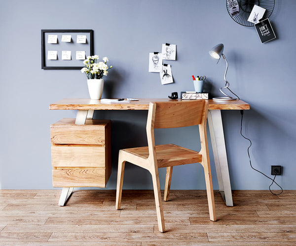 Desk Olympus Live-Edge 150X60 cm 3 Drawers Acacia Wood Natural