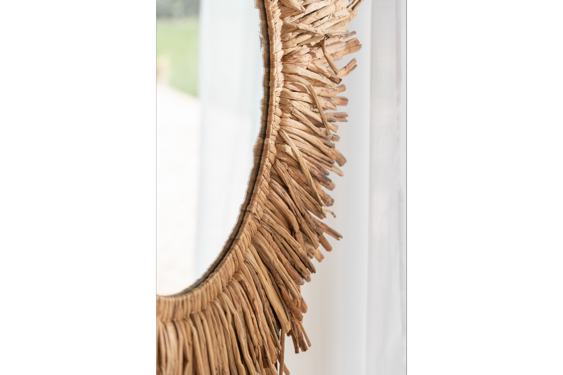Wall Mirror Maurice Round 104cm Brown