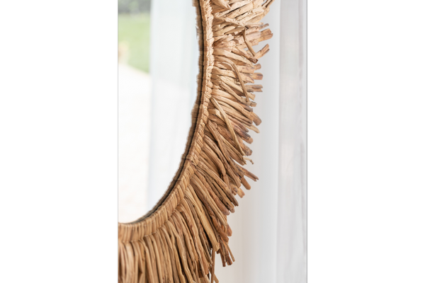 Wall Mirror Maurice Round 104cm Brown