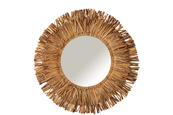 Wall Mirror Maurice Round 104cm Brown