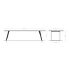 Dining Table Olympus Live Edge 300cm Acacia Wood Natural Slanted Frame Black 35mm Top