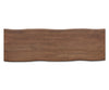 Dining Table Olympus Live Edge 300cm Acacia Wood Brown Square Frame Slim Steel 35mm Top