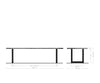 Dining Table Olympus Live Edge 300cm Acacia Wood Brown Square Frame Steel 35mm Top